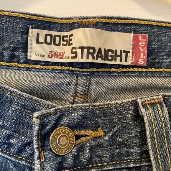 Weekend Sale! Hipster Levis 569 Loose Straight with authentic holes in the knees - Picture 4 of 7